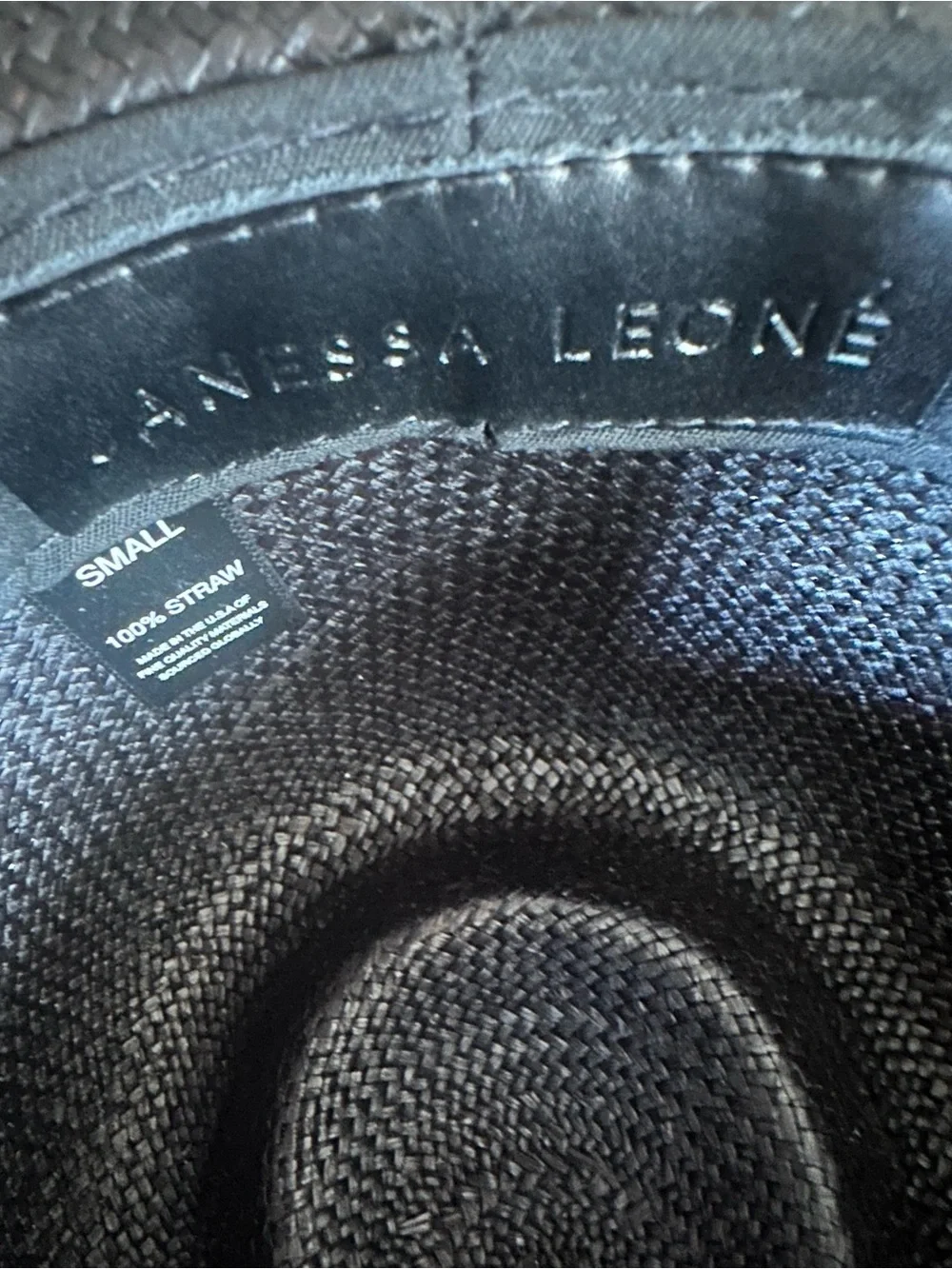 Janessa Leone Black Wide-Brim Fedora Hat